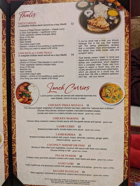 shalimar ann arbor menu